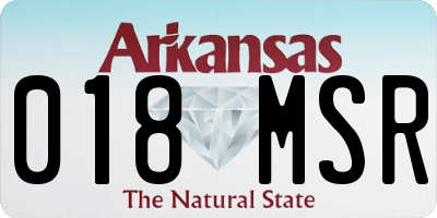 AR license plate 018MSR