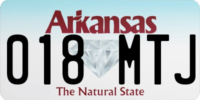 AR license plate 018MTJ