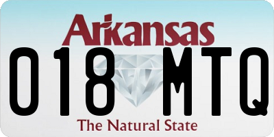 AR license plate 018MTQ