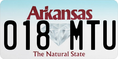AR license plate 018MTU
