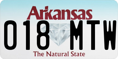 AR license plate 018MTW