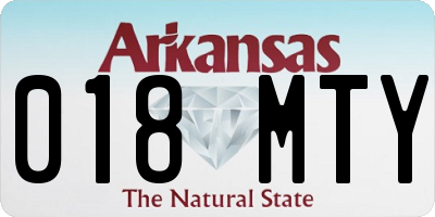 AR license plate 018MTY