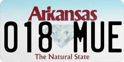 AR license plate 018MUE