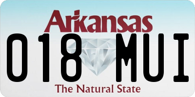 AR license plate 018MUI