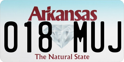 AR license plate 018MUJ