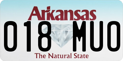 AR license plate 018MUO