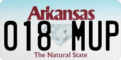 AR license plate 018MUP