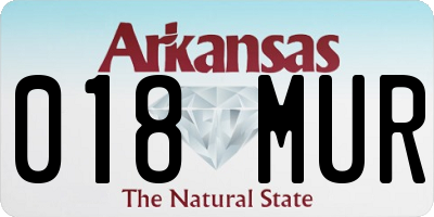 AR license plate 018MUR