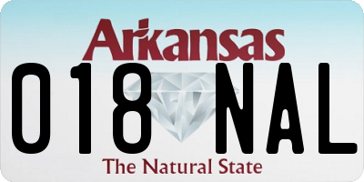 AR license plate 018NAL