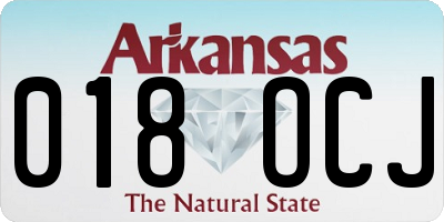 AR license plate 018OCJ
