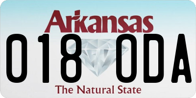AR license plate 018ODA