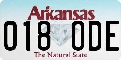 AR license plate 018ODE