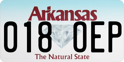 AR license plate 018OEP