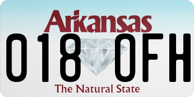 AR license plate 018OFH
