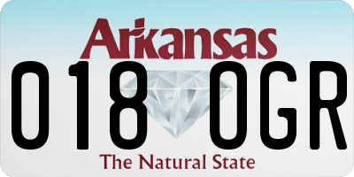 AR license plate 018OGR