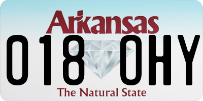 AR license plate 018OHY