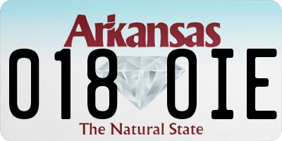 AR license plate 018OIE