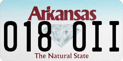 AR license plate 018OII