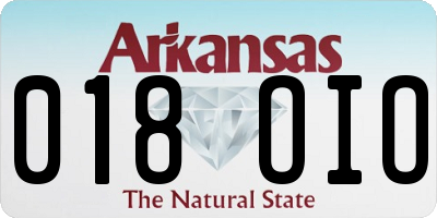 AR license plate 018OIO