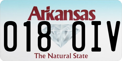 AR license plate 018OIV