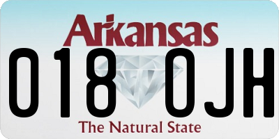 AR license plate 018OJH