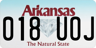 AR license plate 018UOJ