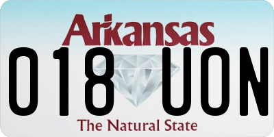 AR license plate 018UON