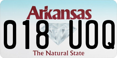 AR license plate 018UOQ