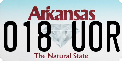 AR license plate 018UOR