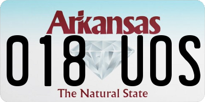 AR license plate 018UOS