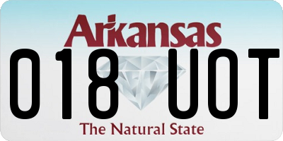 AR license plate 018UOT