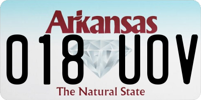 AR license plate 018UOV