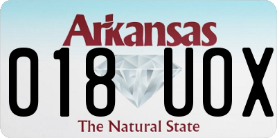 AR license plate 018UOX