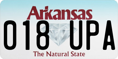 AR license plate 018UPA