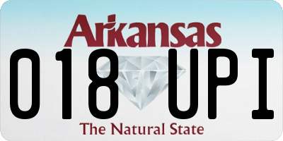 AR license plate 018UPI