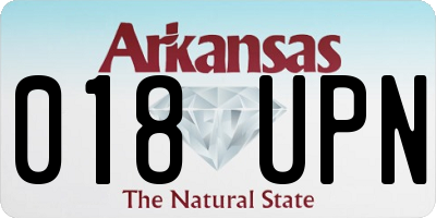 AR license plate 018UPN