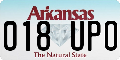 AR license plate 018UPO