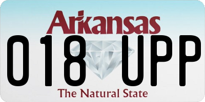 AR license plate 018UPP