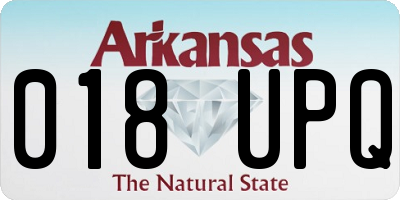 AR license plate 018UPQ