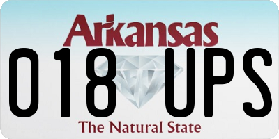 AR license plate 018UPS