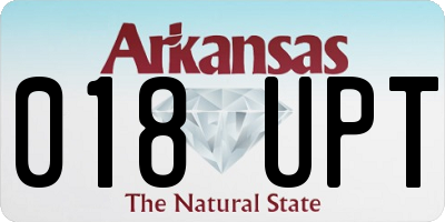 AR license plate 018UPT