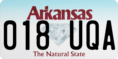 AR license plate 018UQA
