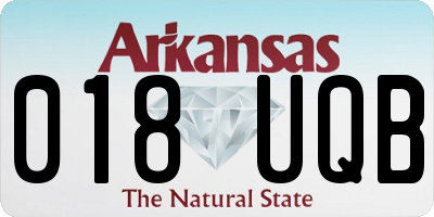 AR license plate 018UQB