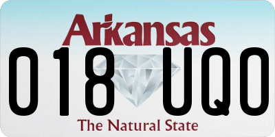 AR license plate 018UQO