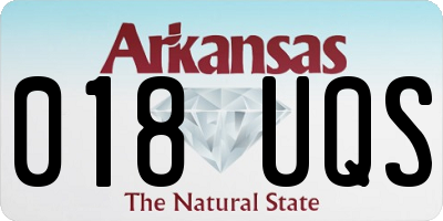 AR license plate 018UQS