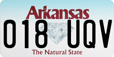 AR license plate 018UQV