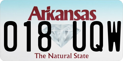 AR license plate 018UQW