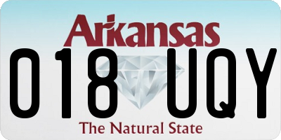 AR license plate 018UQY