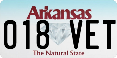 AR license plate 018VET