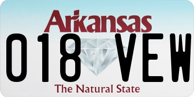 AR license plate 018VEW